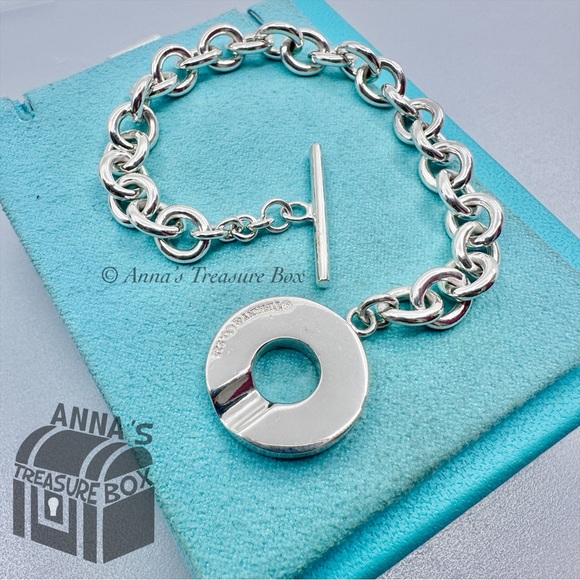Tiffany & Co. 925 Silver 1837 Toggle 7.5" Bracelet Unisex (box, pouch, ribbon) - Picture 4 of 6